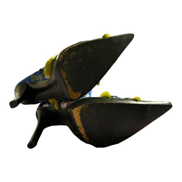 Casadei Italian Suede Leather Patchwork Fur Lined  Heeled Stiletto Boots - Picture 12 of 12